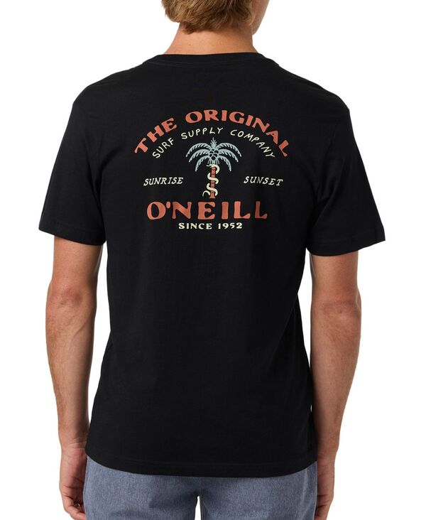 オニール メンズ トップス ティーシャツ 労働者の一団のど首 半袖 O\u0027Neill Men\u0027surf Supply Short-Sleeve Crewneck T-Shirt Black 黒いこと