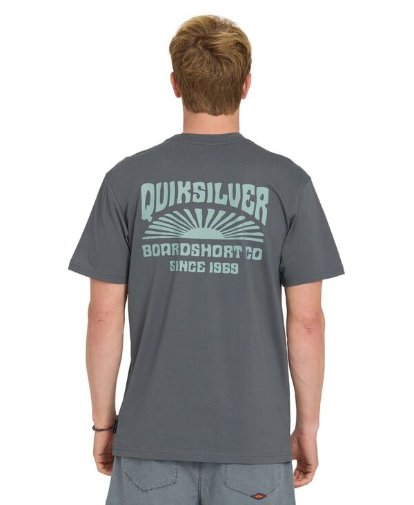 クイックしろがね色 メンズ トップス ティーシャツ 半袖 Quiksilver Men\u0027s Radiant Flare Short-Sleeve T-Shirt Gray 薄墨色