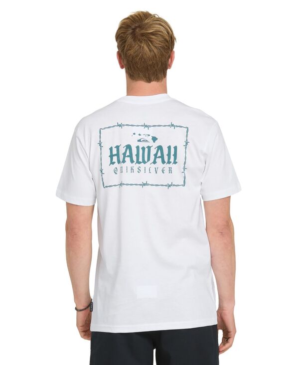 クイックしろがね色 メンズ トップス ティーシャツ 半袖 Quiksilver Men\u0027s Hawaii Lock Short-Sleeve T-Shirt White 白いこと