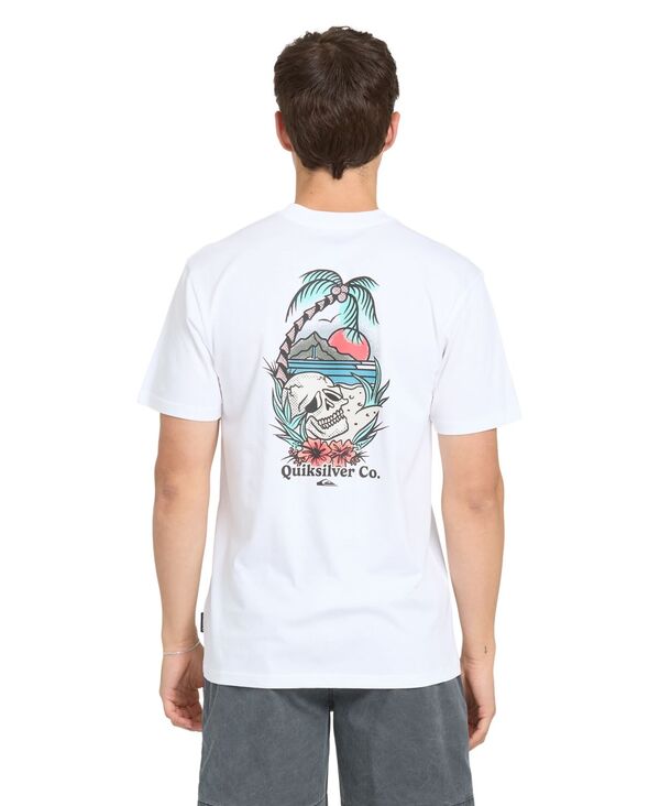 クイックしろがね色 メンズ トップス ティーシャツ 半袖 Quiksilver Men\u0027staycation Short-Sleeve T-Shirt White 白いこと