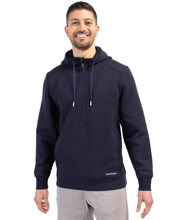 切断機アンドうしろ側 メンズ アウター パーカー・スウェット ハーフジップ Cutter \u0026 Buck Men\u0027s Roam Half Zip Mens Long Sleeve Hooded Pullover Navy blue 米国海軍