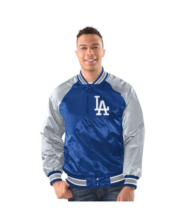 クランク メンズ アウター 上衣・上衣 Starter Men\u0027s Royal/Gray Los Angeles Dodgers Raglan Blitz Varsity Jacket Royal Gray 薄墨色