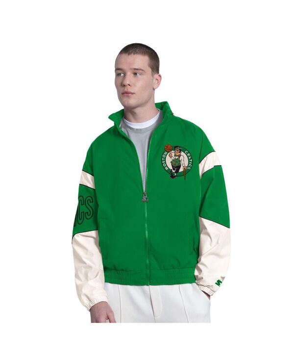 クランク メンズ アウター 上衣・上衣 フーデッドジャケット Starter Men\u0027s Green Boston Celtics The Gust Full-Zip Hooded Jacket Green White 白いこと