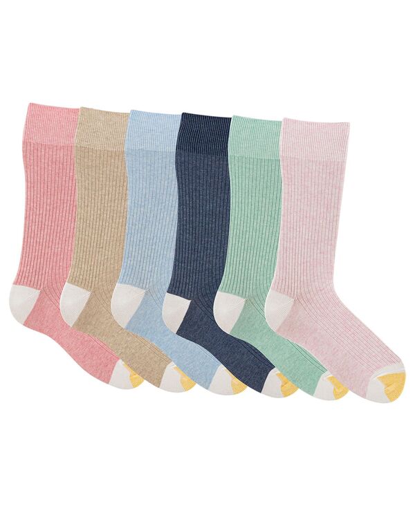 ゴールドトゥ メンズ アンダー御召しもの ソックス Gold Toe Men\u0027s 6-Pack Casual Stanton Socks Pink/Blue/Navy/Green 米国海軍