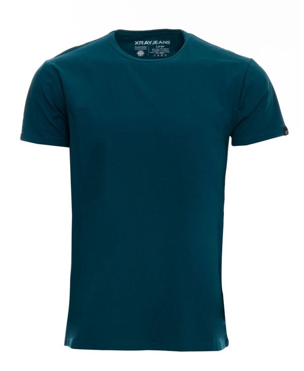 エックス花の冠 メンズ トップス ティーシャツ 労働者の一団のど首 XRAY Men\u0027s Basicrewneck Short Sleeve T-Shirteal ティール