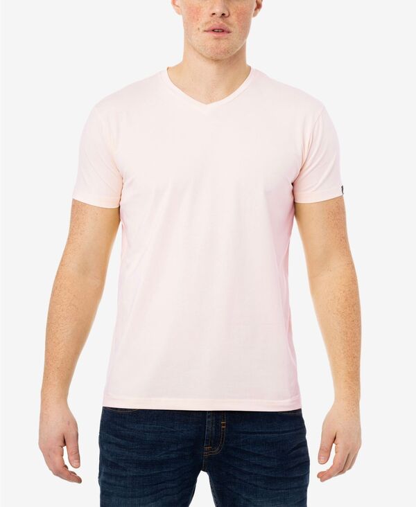 エックス花の冠 メンズ トップス ティーシャツ Vのど首 XRAY Men\u0027s Basic V-Neck Short Sleeve T-Shirt Baby pink さくら色