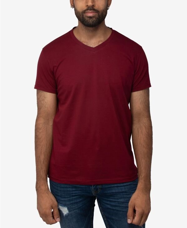 エックス花の冠 メンズ トップス ティーシャツ Vのど首 XRAY Men\u0027s Basic V-Neck Short Sleeve T-Shirt Burgundy バーガンディ