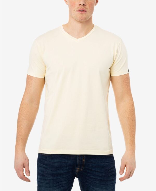 エックス花の冠 メンズ トップス ティーシャツ Vのど首 XRAY Men\u0027s Basic V-Neck Short Sleeve T-Shirt Buttercream