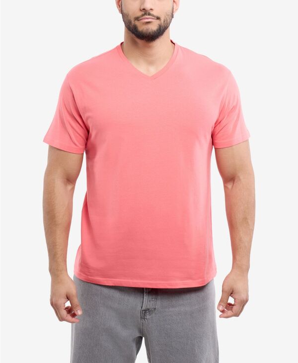エックス花の冠 メンズ トップス ティーシャツ Vのど首 XRAY Men\u0027s Basic V-Neck Short Sleeve T-Shirt Coral コーラル