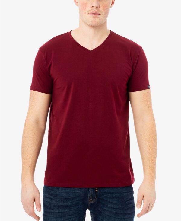 エックス花の冠 メンズ トップス ティーシャツ Vのど首 XRAY Men\u0027s Basic V-Neck Short Sleeve T-Shirt Cranberry