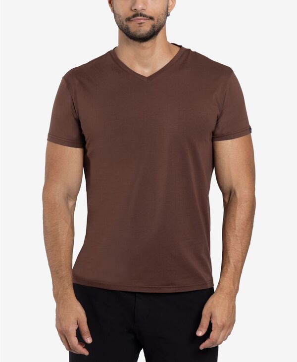 エックス花の冠 メンズ トップス ティーシャツ Vのど首 XRAY Men\u0027s Basic V-Neck Short Sleeve T-Shirt Dusty chocolate 黒茶
