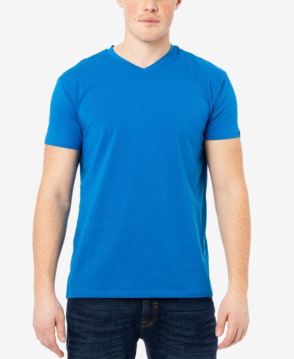 エックス花の冠 メンズ トップス ティーシャツ Vのど首 XRAY Men\u0027s Basic V-Neck Short Sleeve T-Shirt Ocean blue 青碧