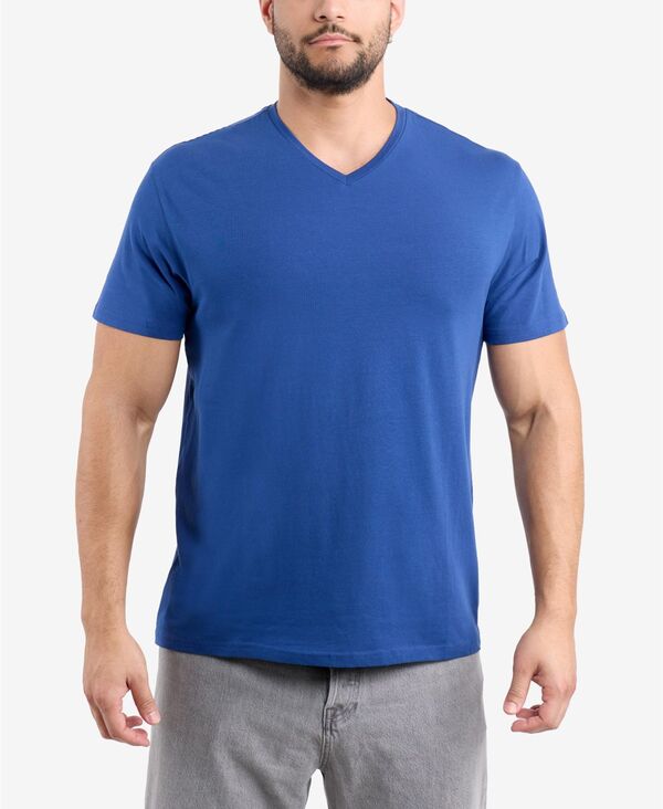 エックス花の冠 メンズ トップス ティーシャツ Vのど首 XRAY Men\u0027s Basic V-Neck Short Sleeve T-Shirtrue blue 青碧