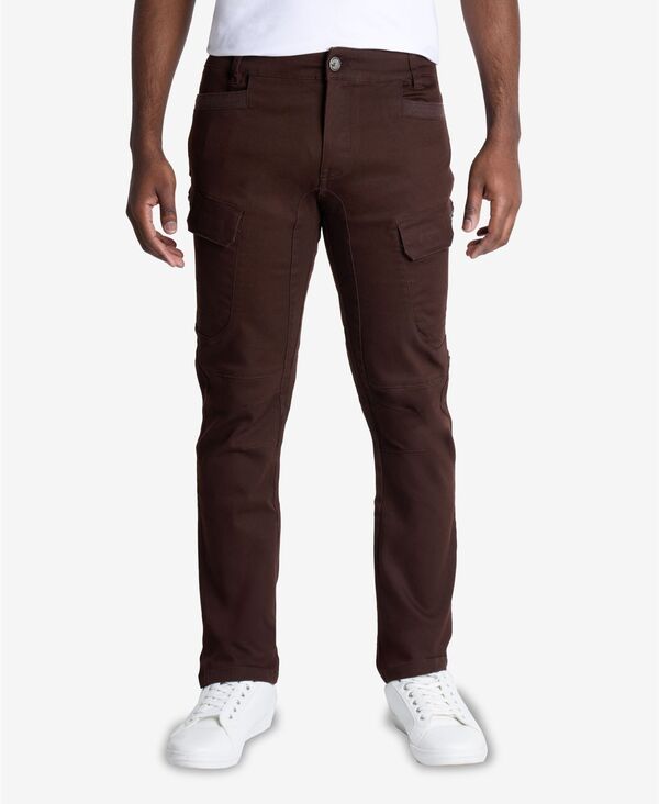 エックス花の冠 メンズ ボトムス 心地好いズボン下 カーゴパンツ XRAY Men\u0027slim-Fit Stretch Twill Cargo Pants Chocolate 黒茶