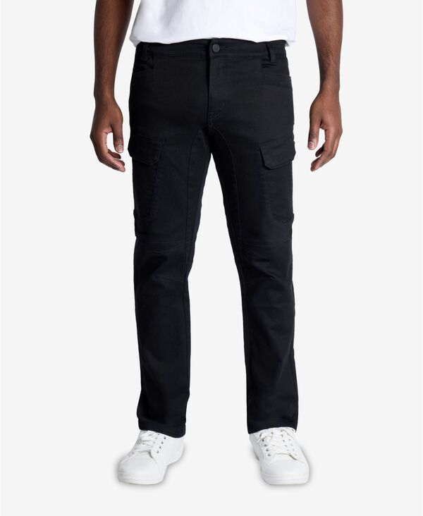 エックス花の冠 メンズ ボトムス 心地好いズボン下 カーゴパンツ XRAY Men\u0027slim-Fit Stretch Twill Cargo Pants Jet black 黒いこと