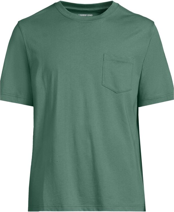 ランズ挙げ句の果て メンズ トップス ティーシャツ トール Lands\u0027 End Big \u0026 Tall Super-T Short Sleeve T-Shirt with Pocket Eucalyptus