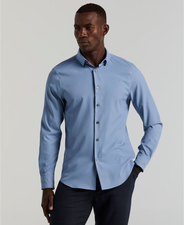 ペリーエリス メンズ トップス プルオーバー 落ちこむ Perry Ellis Men\u0027slim-Fit Stretch Solid Button-Down Twill Shirt Infinity