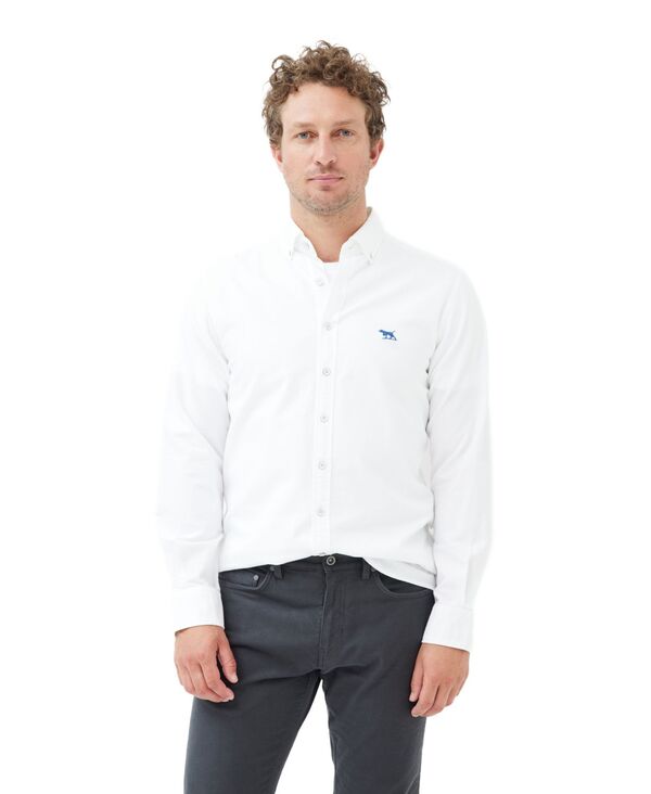 ロッドアンドグン メンズ トップス プルオーバー オックスフォード 綿織物 Rodd \u0026 Gunn Men\u0027s Oxford Long Sleeve Sports Fit Cotton Shirt Blanc