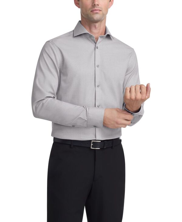 テッドベーカー メンズ トップス プルオーバー か細い相応う Ted Baker Men\u0027stretch Slim Fit Dresshirt Gray 薄墨色