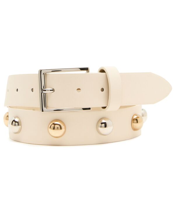 スティーブ マデン レディース 添え物 三尺帯 Steve Madden Women\u0027s Dome Stud Belt Cream 皮膚軟化剤