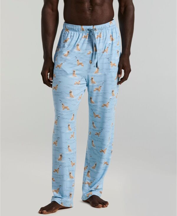 ペリーエリス メンズ ボトムス 心地好いズボン下 ジョガーパンツ Perry Ellis Portfolio Men\u0027s Dog Joggersleepwear Pants Blue 青碧