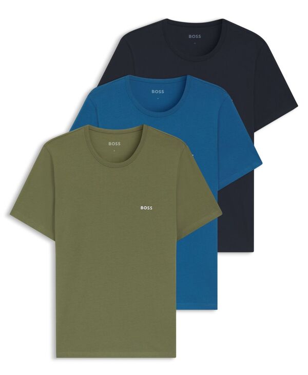 ヒューゴボス メンズ トップス プルオーバー Hugo Boss Men\u0027s Classic T-Shirt 3-Pack Navy/Green/Blue 米国海軍