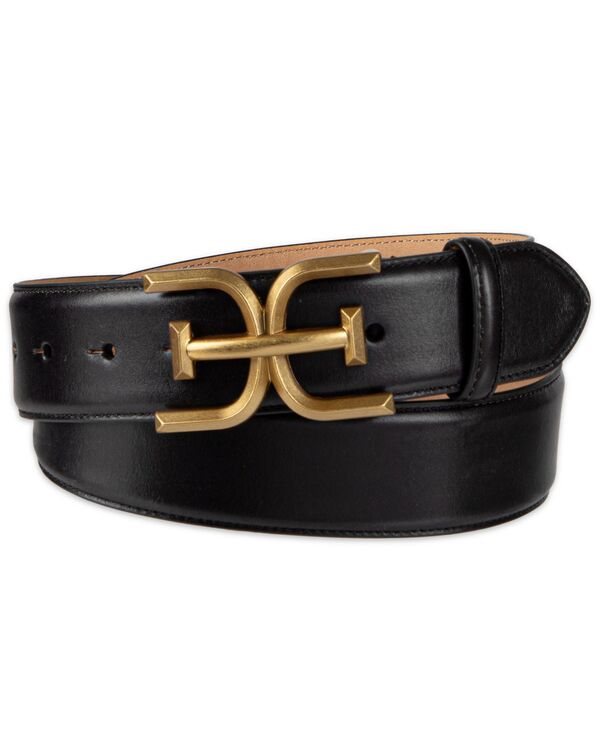 サムエデルマン レディース 添え物 三尺帯 ロゴタイプ Sam Edelman Double-E Logo Plaque Belt Black 黒いこと