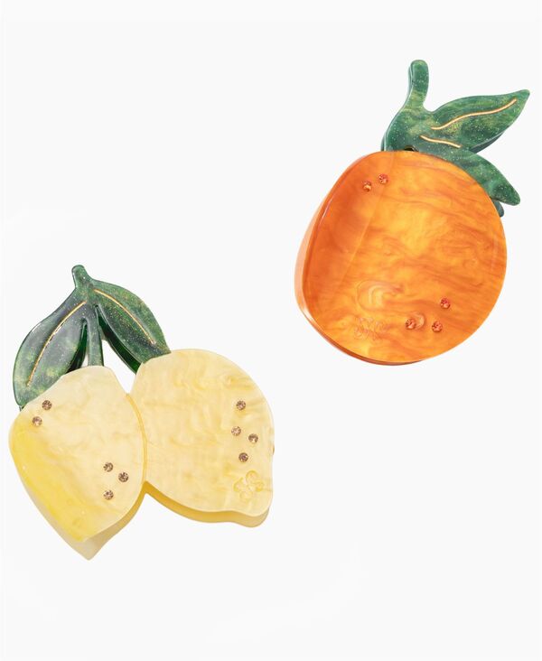 フレイザーステーリング レディース 添え物 かぶり笠 Frasier Sterling Lemon and Orange Claw Clip 2-Piece Set Yellow \u0026 Orange オレンジ色