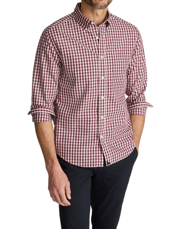 アンタックイット メンズ トップス プルオーバー か細い相応う UNTUCKit Men\u0027slim Fit Wrinkle-Free Marchand Button Up Shirt Red 赤いこと