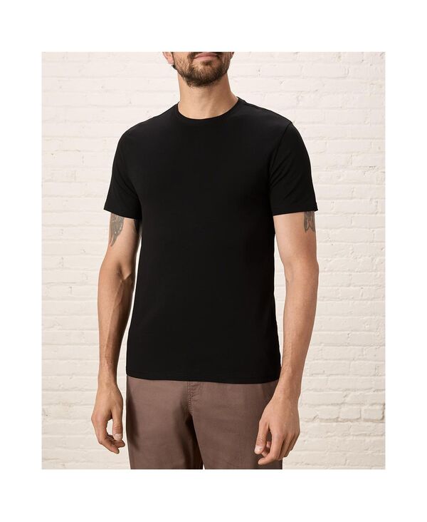 パクト メンズ トップス ティーシャツ 労働者の一団のど首 綿織物 Pact Men\u0027s Luxe Signature Slim Crew Neck Tee Made With Organicotton Black 黒いこと