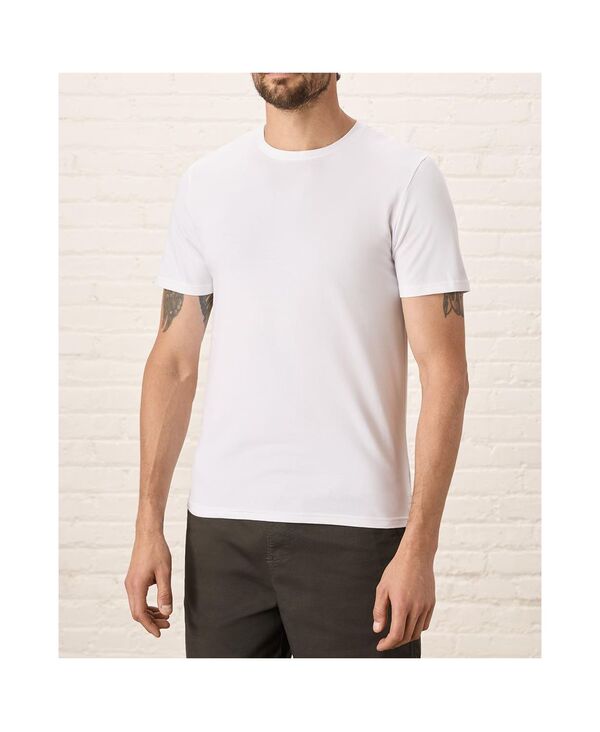 パクト メンズ トップス ティーシャツ 労働者の一団のど首 綿織物 Pact Men\u0027s Luxe Signature Slim Crew Neck Tee Made With Organicotton White 白いこと