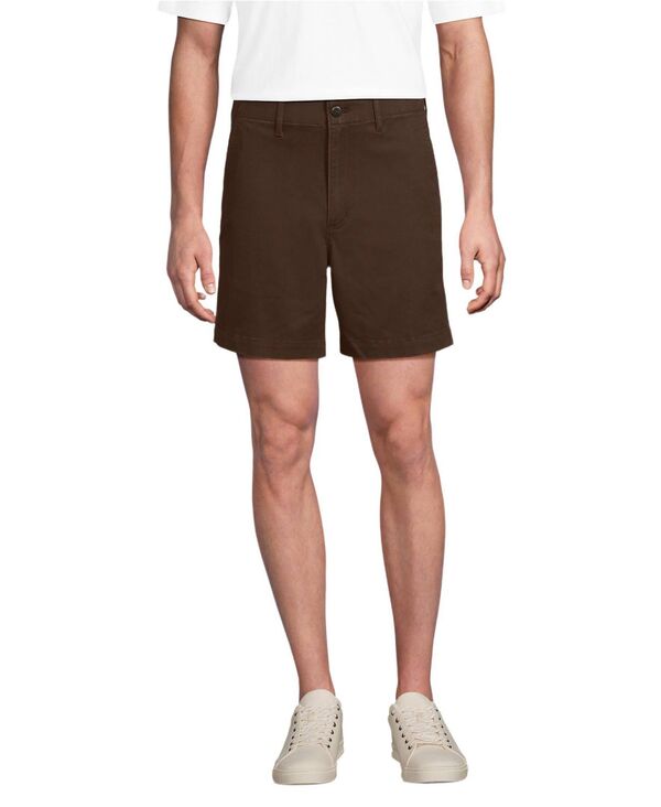 ランズ挙げ句のはて メンズ ボトムス 二分の一ズボン下・さる股引き Lands\u0027 End Men\u0027s Knockabout Comfort Waist Classic Fit Chino Short Rich coffee 珈琲