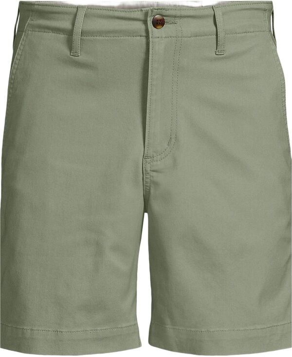 ランズ挙げ句のはて メンズ ボトムス 二分の一ズボン下・さる股引き Lands\u0027 End Men\u0027s Knockabout Comfort Waist Classic Fit Chino Short Sage サルヴィア