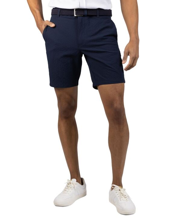 仕立て屋鳥類 メンズ ボトムス 二分の一ズボン下・さる股引き Tailorbyrd Men\u0027solid Seersucker Short Navy 米国海軍
