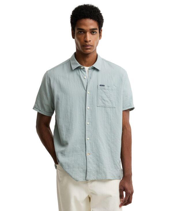バブアー メンズ トップス プルオーバー Barbour Men\u0027s Kingswood Relaxed-Fit Ripstop Summer Shirt Dusty Slate スレート