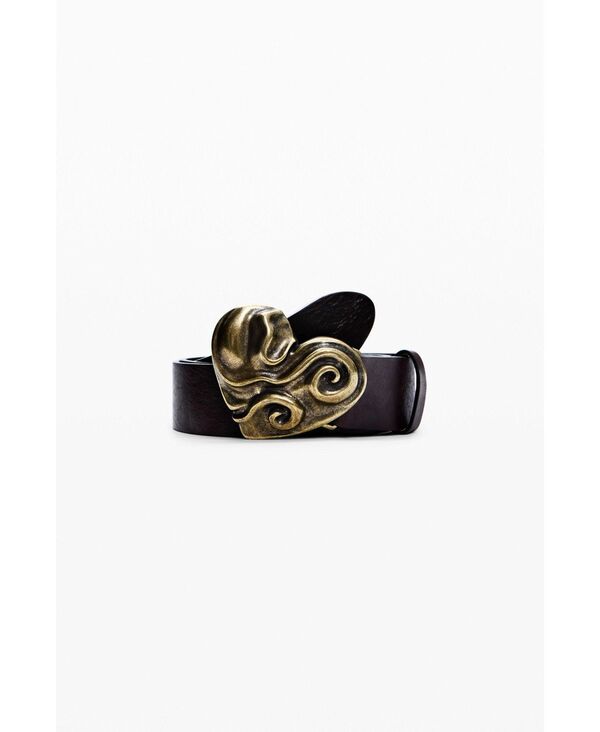 デジグアル レディース 佩び物 胴締め なめし革 Desigual Women\u0027s Leather Heart Belt Gold ゴールド