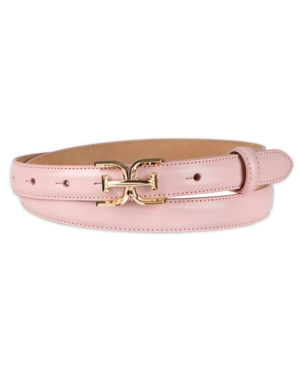 サムエデルマン レディース 添え物 三尺帯 ロゴタイプ Sam Edelman Women\u0027s Ultra Skinny Double-E Logo Plaque Buckle Belt Pink/Gold サクラ色
