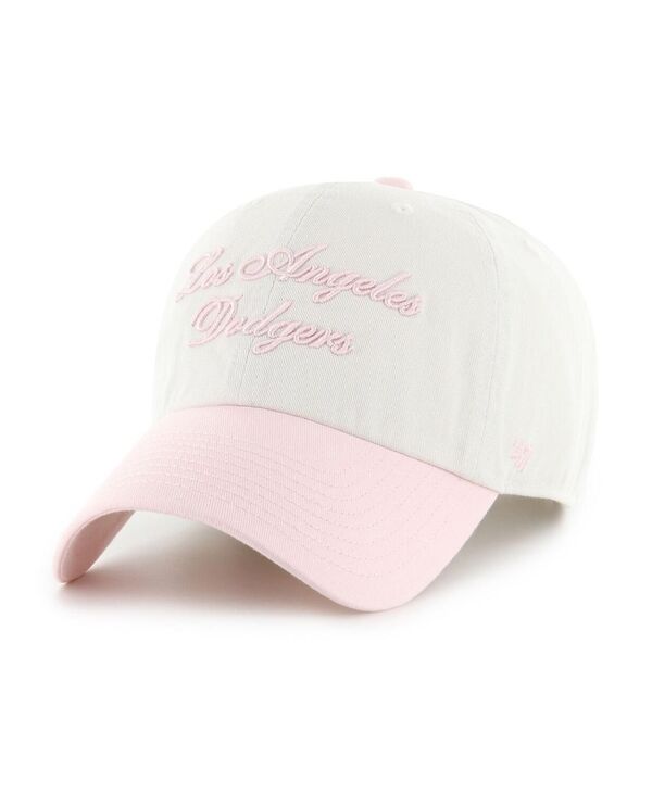 47 ブランド名 レディース 添え物 かぶり笠 \u002747 Brand Women\u0027s White/Pink Los Angeles Dodgers Gelato Two-Tone Clean Up Adjustable Hat White Pink 白いこと
