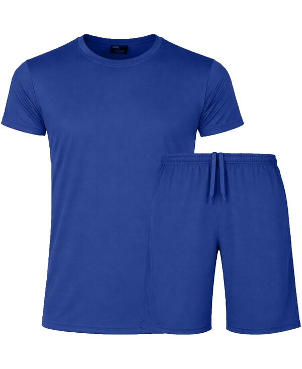 ギャラクシーバイハルビック メンズ トップス ティーシャツ 遊撃手ズボン下 Galaxy By Harvic Men\u0027s Athletic T-Shirt and Shorts 2-Piece Set Royal Blue 青碧