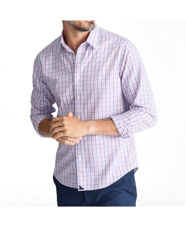 アンタックイット メンズ トップス プルオーバー か細い相応う UNTUCKit Men\u0027slim Fit Long Sleeve Wrinkle Free Dolcetto Shirt Pink さくら色