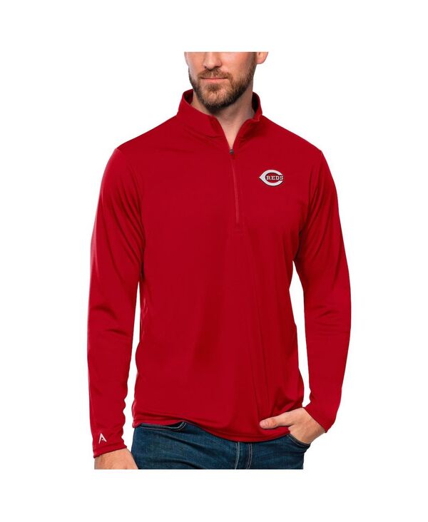 アンティグア メンズ アウター パーカー・スウェット Antigua Men\u0027s Red Cincinnati Reds Tribute Quarter-Zipullover Top Red 赤いこと