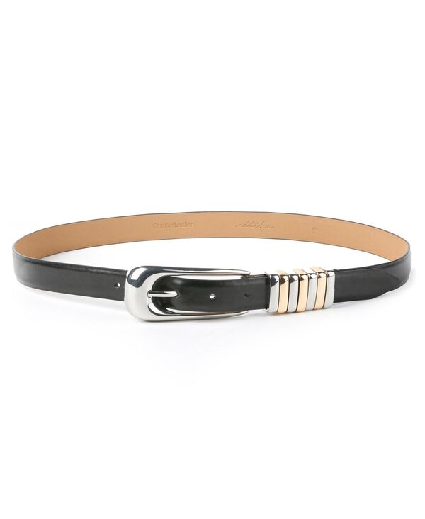 エティカ レディース 佩び物 胴締め ETTIKA Metal Core Oversized Buckle Belt Black 黒いこと