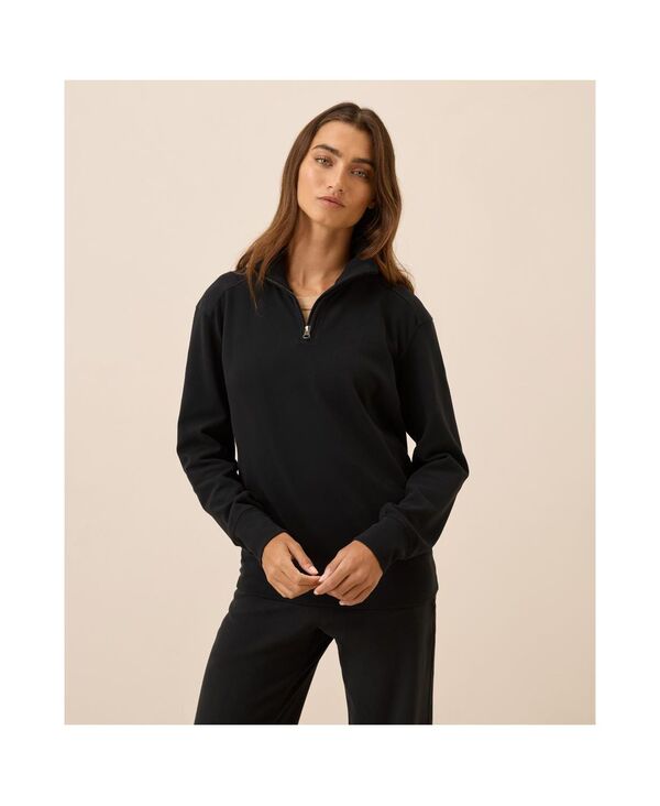 パクト メンズ アウター パーカー・スウェット ハーフジップ 綿織物 Pact Men\u0027s Organicotton Roam Travel Quarter Zip Black 黒いこと