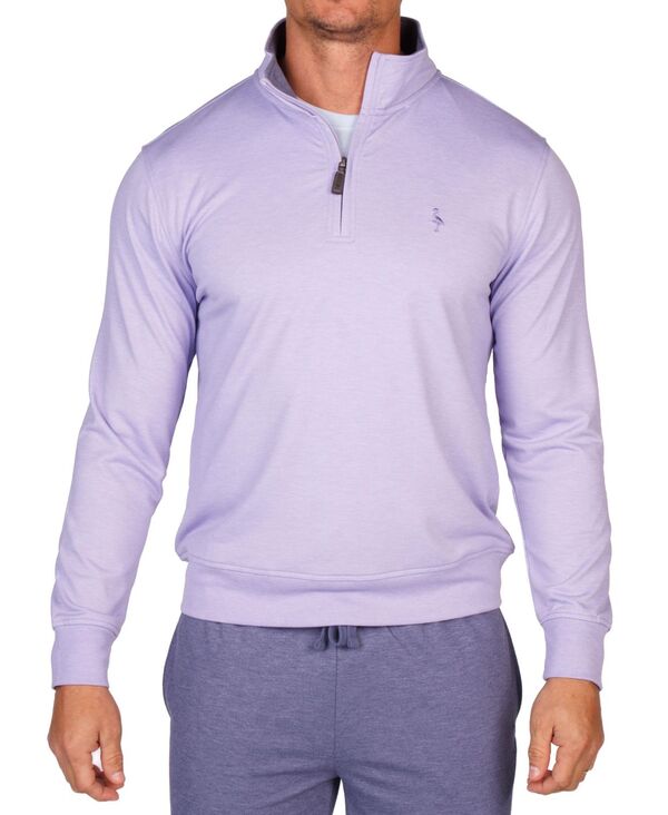 テーラーバード メンズ アウター パーカー・スウェット ハーフジップ パイル Tailorbyrd Men's Fine French Terry Quarter Zip Lilac ライラック|ReVida 店