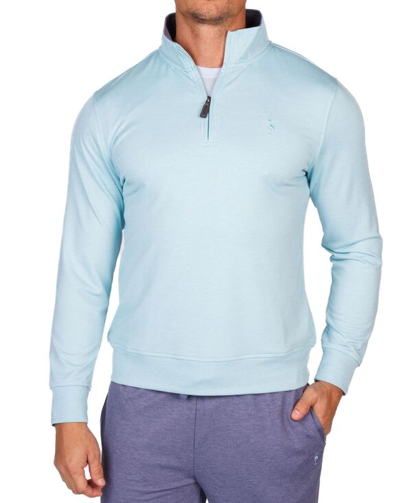テーラーバード メンズ アウター パーカー・スウェット ハーフジップ パイル Tailorbyrd Men's Fine French Terry Quarter Zip Seafoam｜ReVida 店