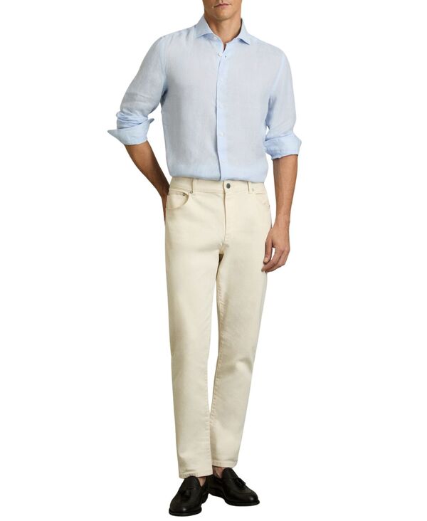 レイス メンズ トップス シャツ レギュラーフィット リネン REISS Men's Ruban Linen Cutaway Collaregular Fit Shirt Pale Blue ブルー｜ReVida 店 34,320円