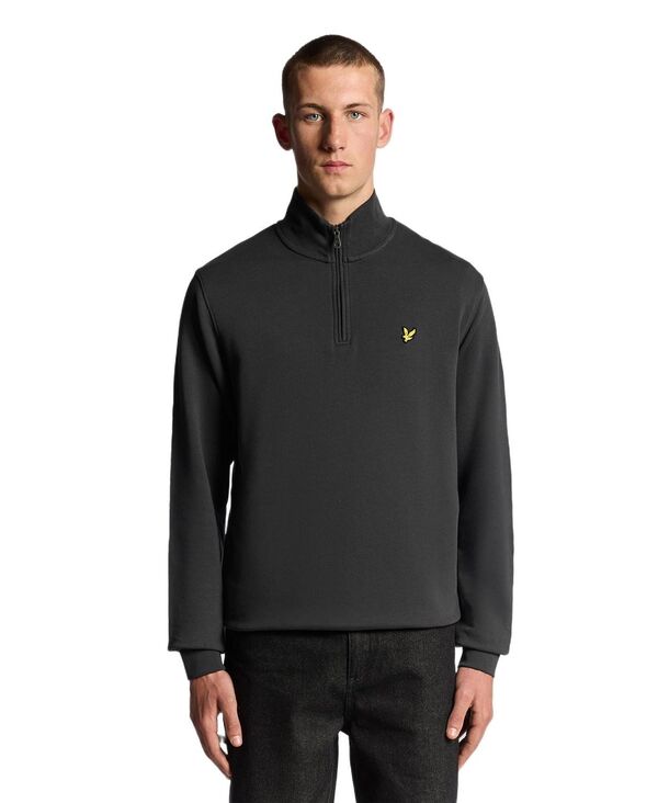 ライルアンドスコット メンズ アウター パーカー・スウェット ハーフジップ Lyle \u0026 Scott Men\u0027s Loopback Quarter Zip Sweat Gunmetal 火器金属元素