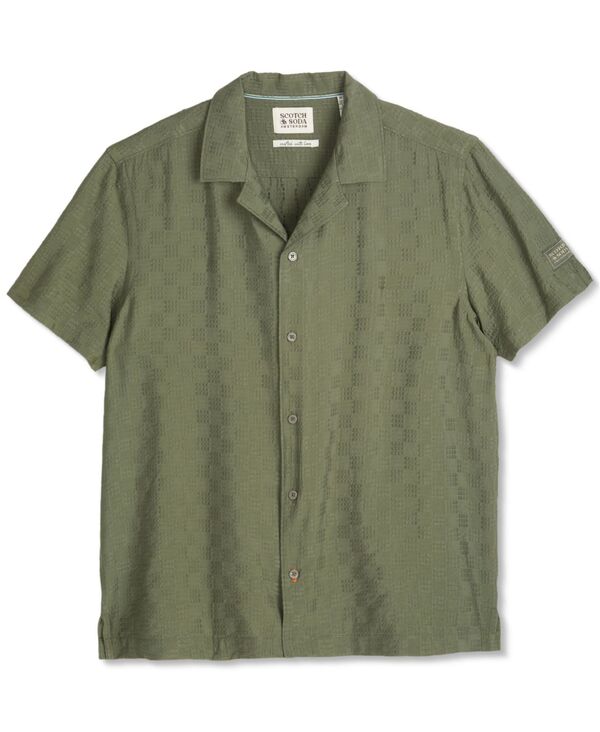 スコッチアンドソーダ メンズ トップス プルオーバー 刷り上げる SCOTCH \u0026 SODA Men\u0027s Dobby Check Print Collared Shirthyme 照合のしるし
