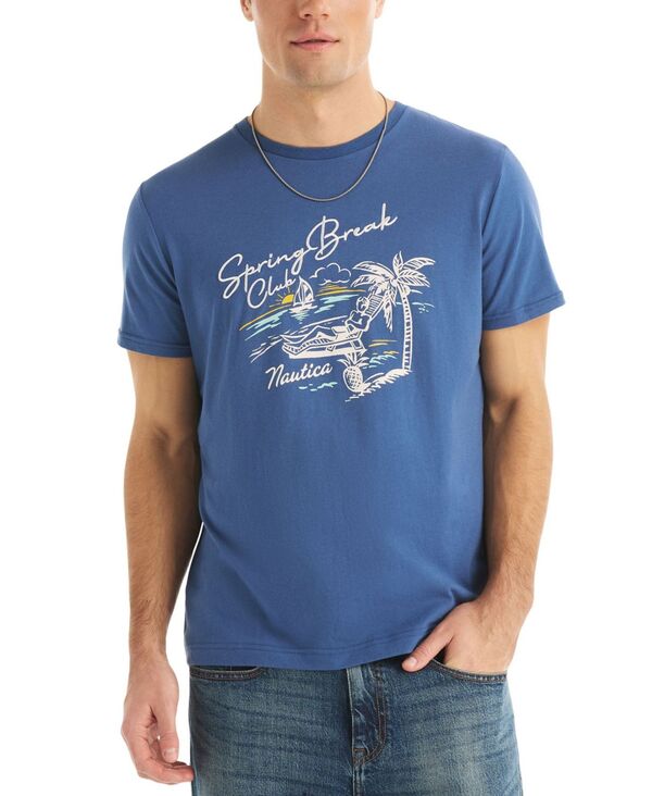 ナウティカ メンズ トップス プルオーバー 半袖 グラフィック Nautica Men\u0027short-Sleeve Graphic T-Shirt Union Blue 青色
