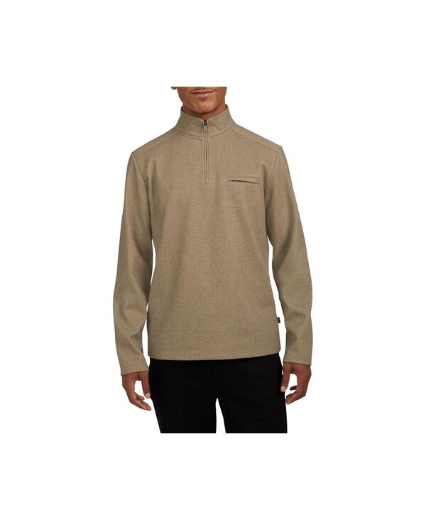 ダナ キャラン ニューヨーク州 メンズ アウター パーカー・スウェット ハーフジップ DKNY Men\u0027s Macon Quarter Zip Tan タン